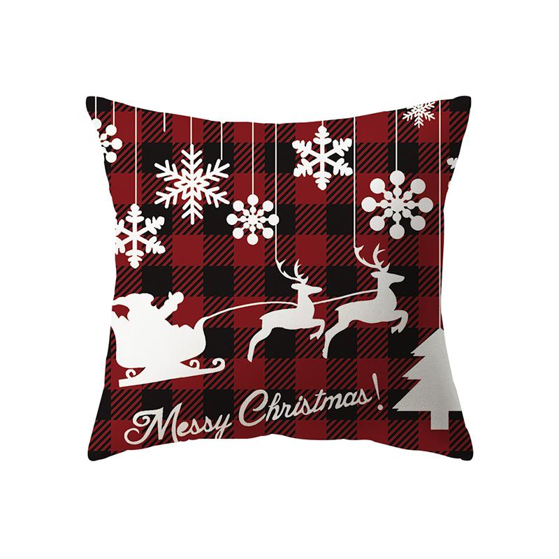 Christmas Theme Christmas Decoration Printing Pattern Cushion Cover Home Living Room Sofa Decoration Pillow Pillow Cover