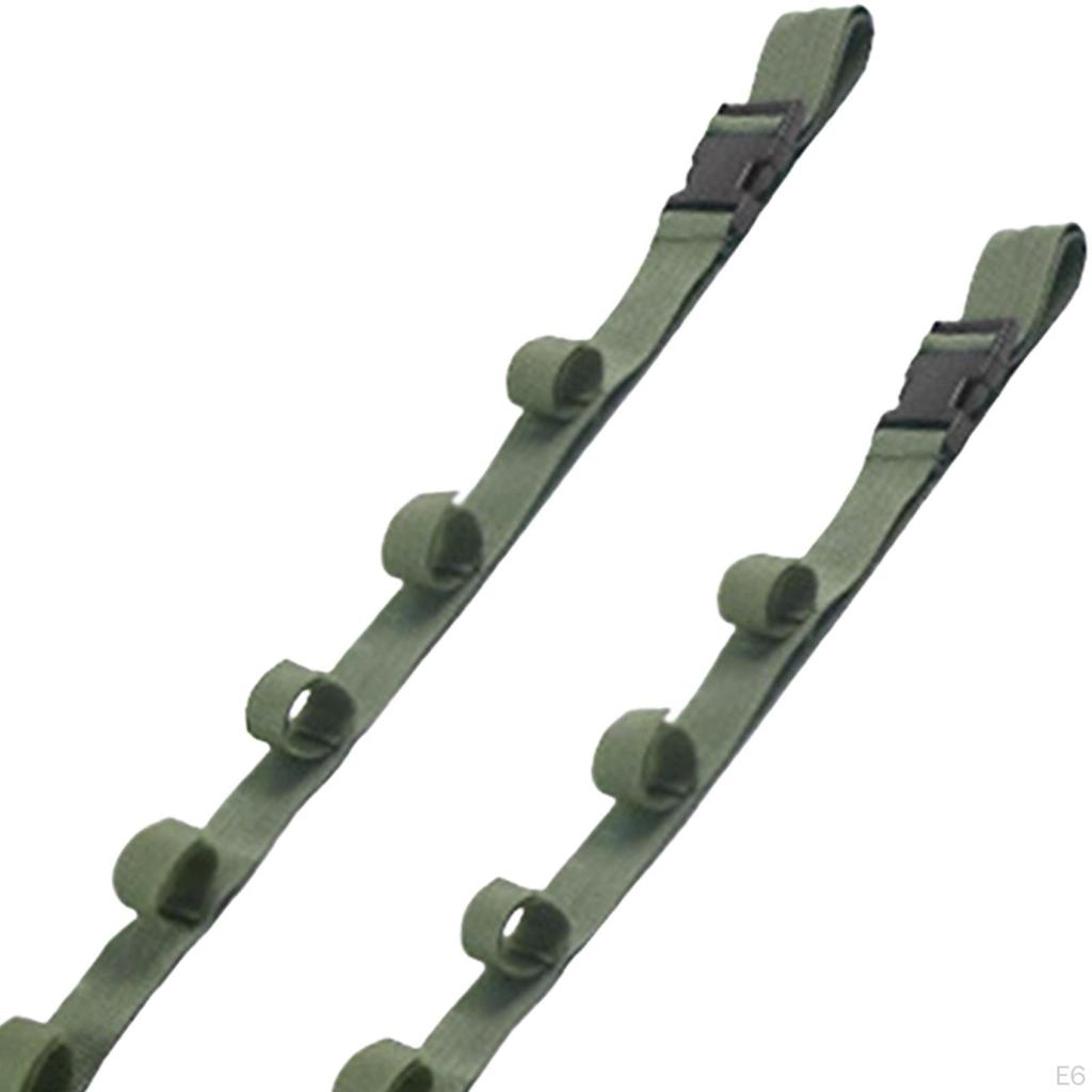 2 Delar 7 Spön Kapacitet Bil Fiskespöhållare Remmar Bälte Spö Takräcke