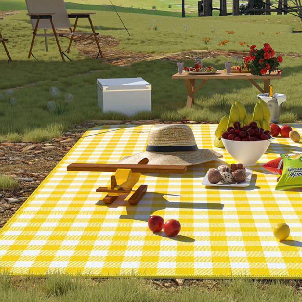 80x80inch Outdoor Picnic Blanket Non-Woven Moisture-Proof Mat for Family Camping Beach Grass Waterproof Sand Proof Travel Essential