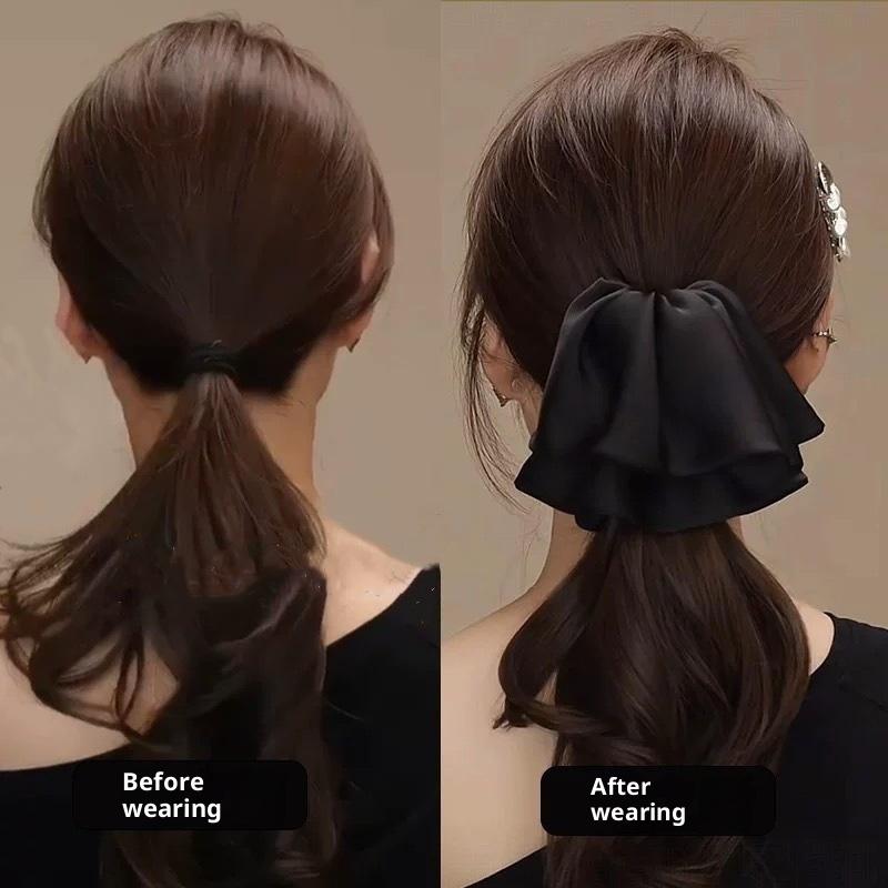 Bow Hair Claw Clip Solid Color Black White Hair Shark Grab Clip Hair Style Tools Hair Accessories For Women Girl