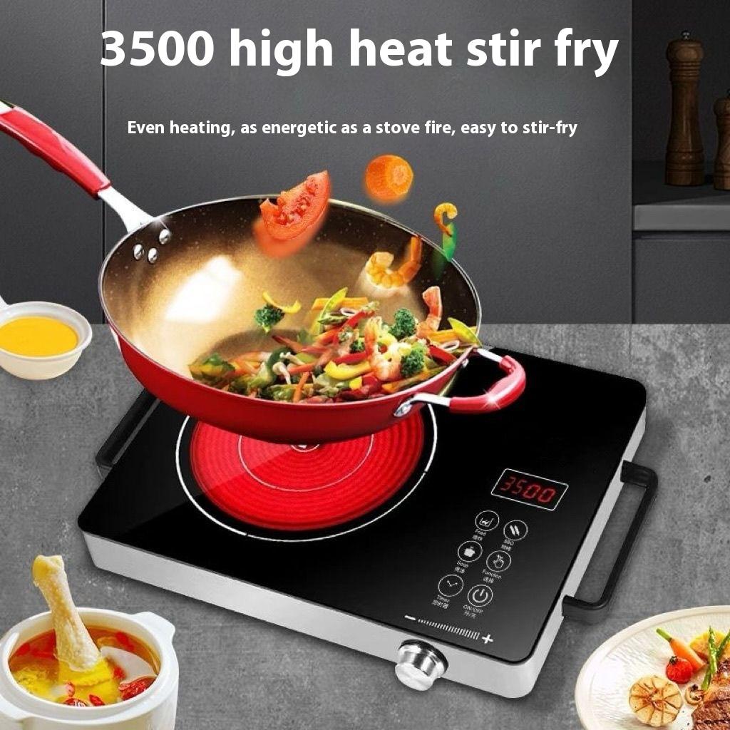 Wood grain electric ceramic stove Household hot pot stir-frying Smart induction cooker Tea stove Electric tea stove
