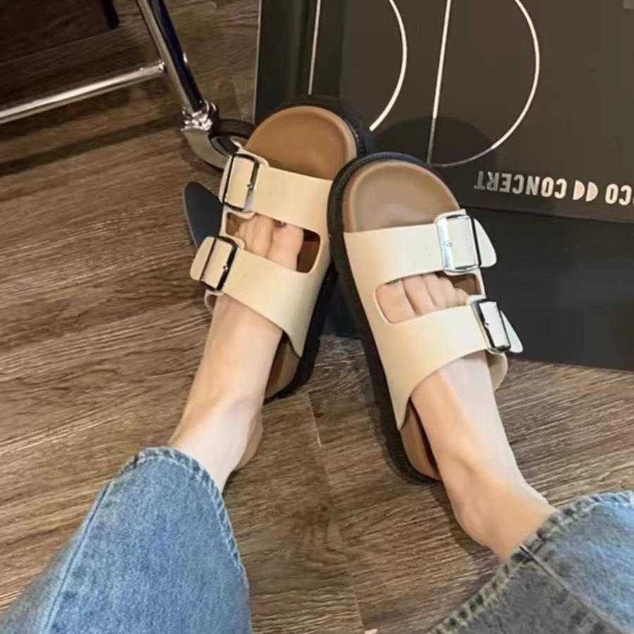 

Half slippers women s fishing shoes sandals women s summer wear casual versatile word with thick-soled beach cool slippers 35 білий