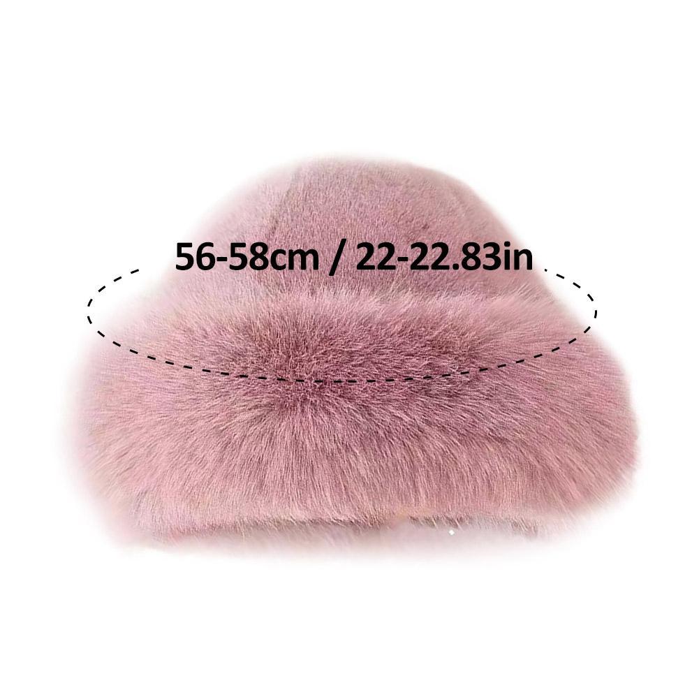 New Fluffy Fur Women's Winter Hat Warm Ear Protection Snow Ski Cap For Women Luxury Plush Fisherman Hat Warm Thicken Winter Hat
