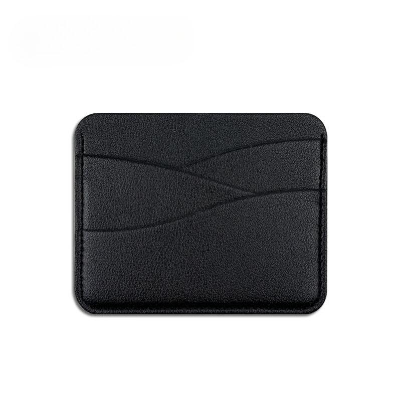 4 Card Slots Wavy Thick Pvc Leather Card Holder Card Holder Large-capacity Soft Leather Card Holder Ins Female