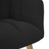 Relaxation Armchair with Footstool Black Fabric