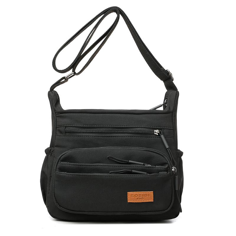 

Multiple Pockets Nylon Purses And Handbags Women Shoulder Bag Luxury Handbags Women Bags Designer Crossbody Bags for Women чёрный