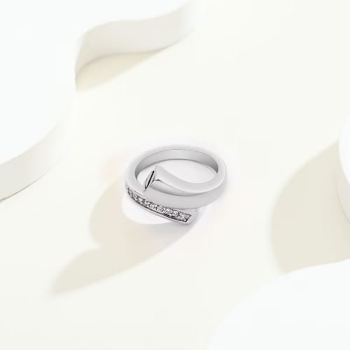 QGJNSGC Infinity Urn Ring, Cremation Ring for Ashes, Stainless Steel, for Women and Men, Human and Pet Ashes Holder, Funeral Keepsake Jewelry (Silver,