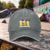 Christmas Beer Mug Print Washed Baseball Cap Unisex Adjustable Cotton Outdoor Casual Snapback Hat
