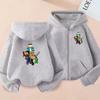 Children's Hoodies with Zippers,jackets,cartoon and Anime,sportswear for Boys and Girls Aged 3 to 12, Sports Jackets and Hoodies