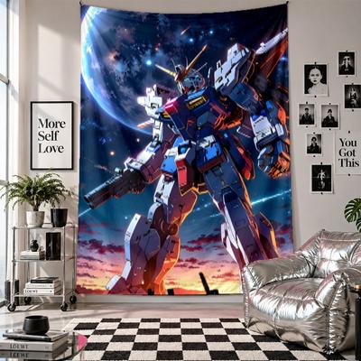 Wall TapestryGundam Art Hanging Cloth Decorative Background Cover for Room Decoration