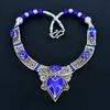 Lapislazuli 925 Sterlingsilber Halskette Tibetanische Silberkette Böhmische Antike Halskette Handgefertigter Schmuck Nepalesische Halskette Geschenk für beste Freunde