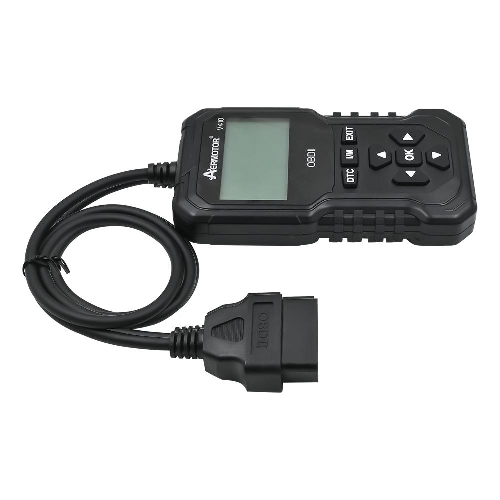 უახლესი ორიგინალი V410 OBD2 სკანერი OBD კოდების წამკითხველი და სკანირების ხელსაწყოები მანქანის ძრავის პროფესიონალური დიაგნოსტიკური სკანერი მექანიკოსი ყველა OBDII პროტოკოლის მანქანისთვის
