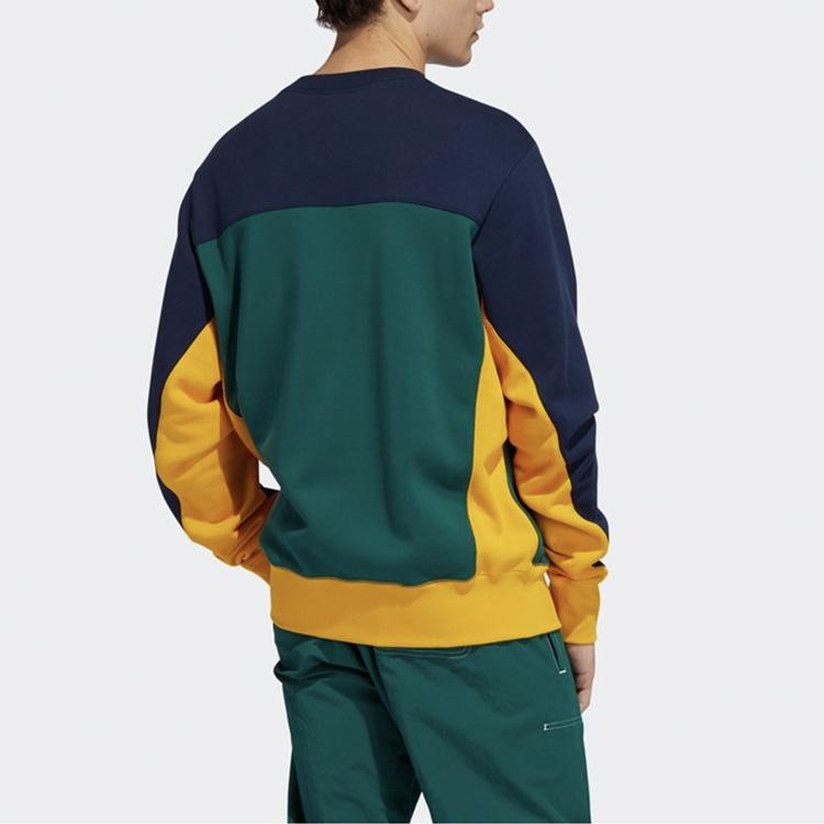 Adidas Originals Trefoil Colorblock Pullover Hoodie Men Hoodie Forest-Green GD2101