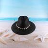 European and American Trendy Jazz Top Hat Women's Spring and Summer Versatile Sunshade Straw Hat New Bell-shaped Couple Sunscreen Beach Hat