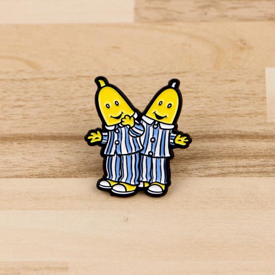 Zinc Alloy Brooch Pin Man Shape Cartoon Banana Lapel