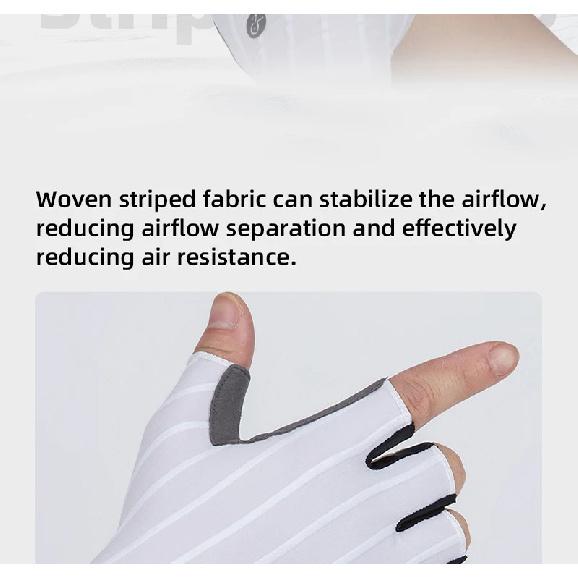 YKYWBIKE Cycling Gloves Woven Aerodynamic Striped Bicycle Sports Gloves Anti-Slip Riding Gloves Shock-absorbing Road Bike Gloves