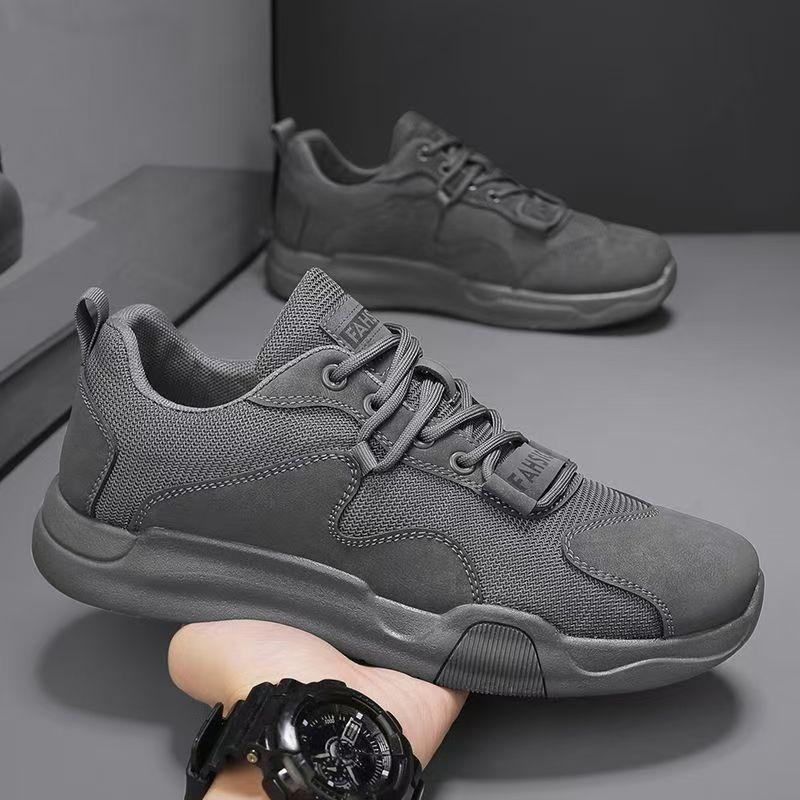 

Foreign trade men s shoes 2025 new spring student leisure sports light soft bottom work men s trend low top foreign trade 39 серый
