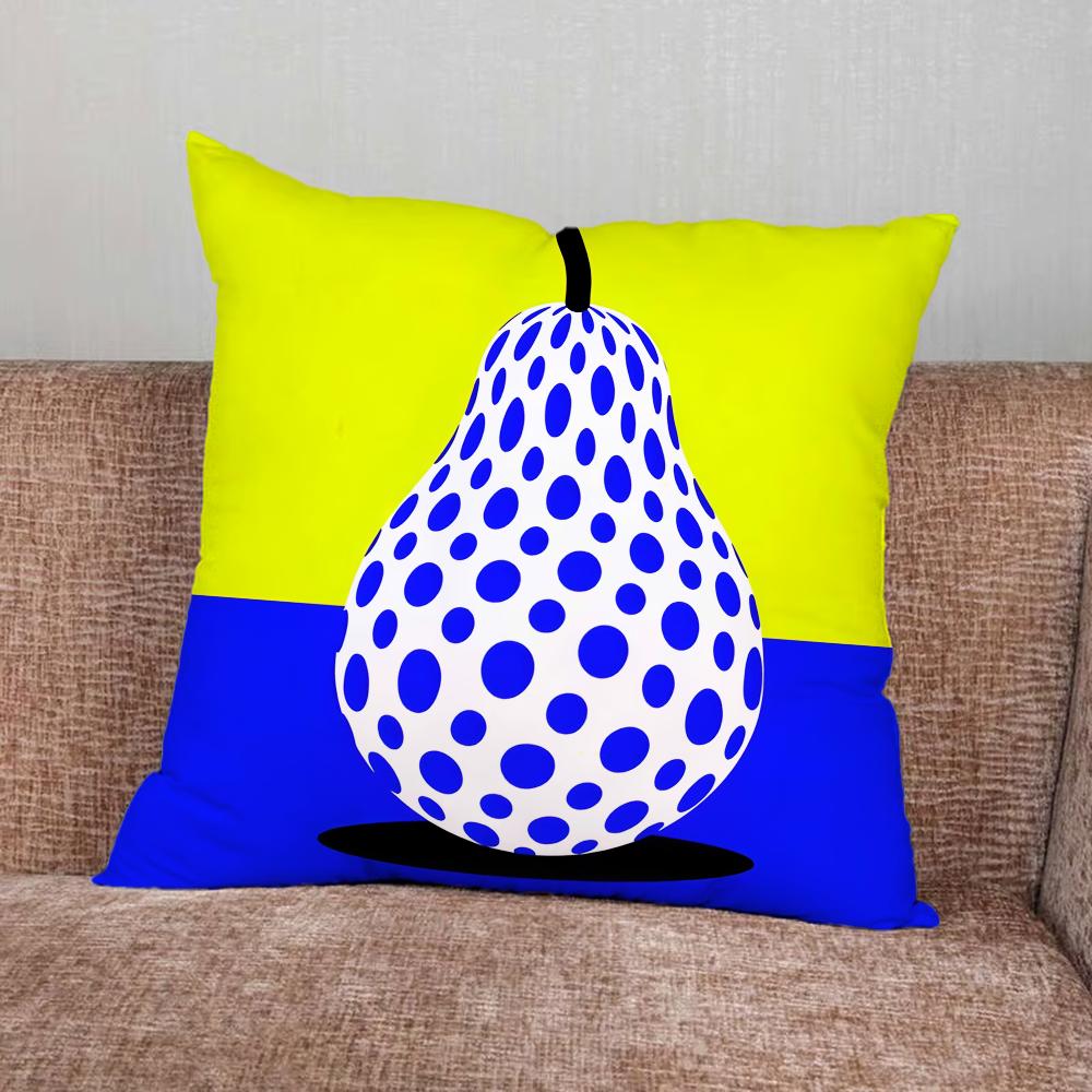Pumpkin Yayoi Kusama Art Pillow Case For Home Bedroom Car Office Decoration Living Room Sofa Cushion Cover Suitable