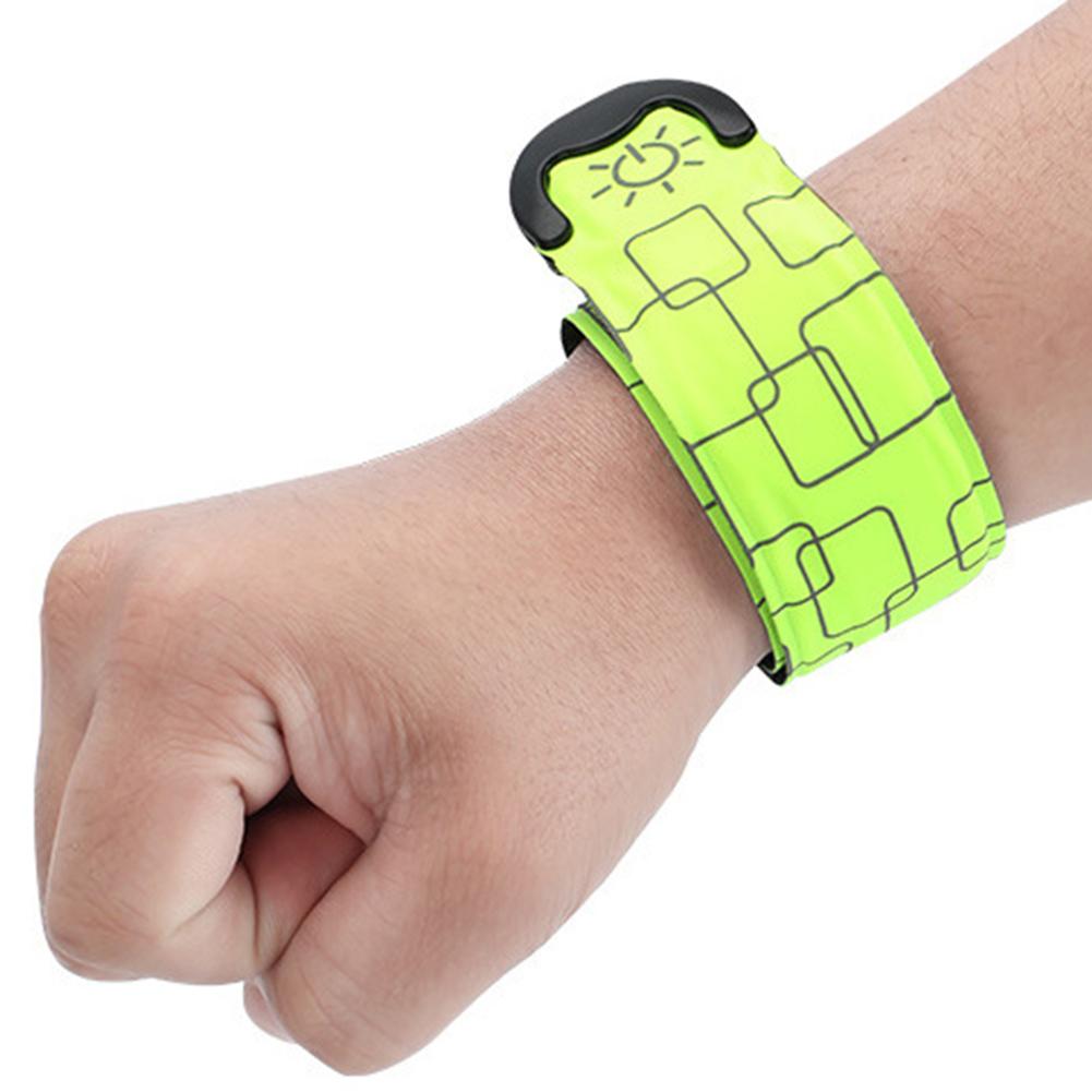 1pc Rechargeable LED Armband High Visibility Reflective For Night Cycling Running Adjustable LED Armband Multiple Lighting Modes