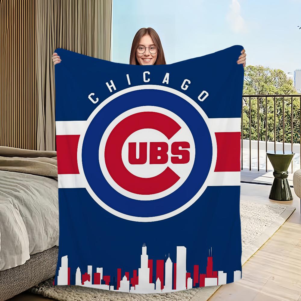 C-Chicago C-Cubs Baseball Cool Blanket Blanket for Couch Sofa Travel Home Hiking Picni Bed Beding Flannel Blanket birthday gift
