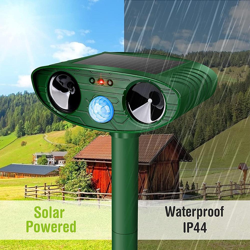 1 Stück Ultraschall Tierabwehr Katze Hund Abwehr Solarbetrieben Wiederaufladbar Garten Wasserdicht Tierabwehr Für Bauernhof