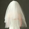 Wedding Veil, Bridal Veil with Metal Hair Comb, Veils for Women Wedding, 2 Tiers White Bridal Veils with Comb, Tulle Veils for Stable Wedding