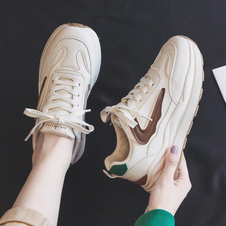 Spring Forrest Gump Dad Shoes Women's Shoes  New Women's White Shoes Autumn All-Matching Casual Sports Skate Shoes Women