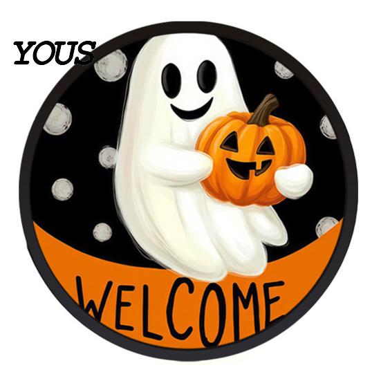 Halloween Themed Party Decor LED Glowing Hanging Decor, Acrylic Window Ornament with Light, Spooky High-quality Signage Sign for Door Wall Haunted