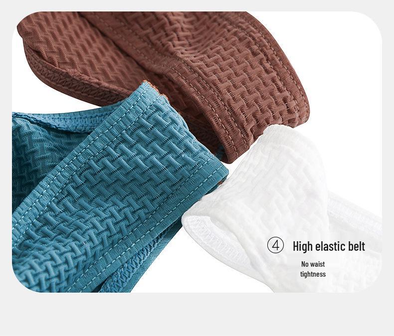 Męskie Erotyczne Stringi Niskiego Stanu, Jednolity Kolor Lodowy Jedwab