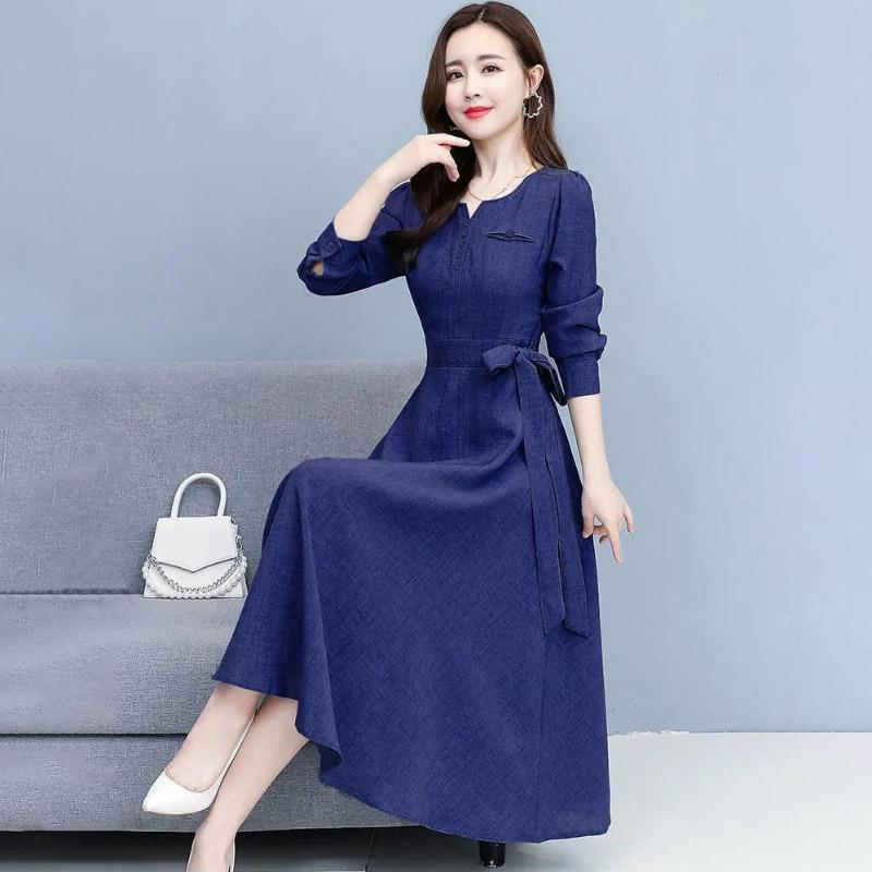 Otoño Verano Vestido Largo Manga Larga Camisa Vestido Mujeres Vestidos  Largos Botones Camisa Vestido Casual Vestidos Sueltos 2021 comprar a buen  precio — entrega gratuita, reseñas reales con fotos — Joom