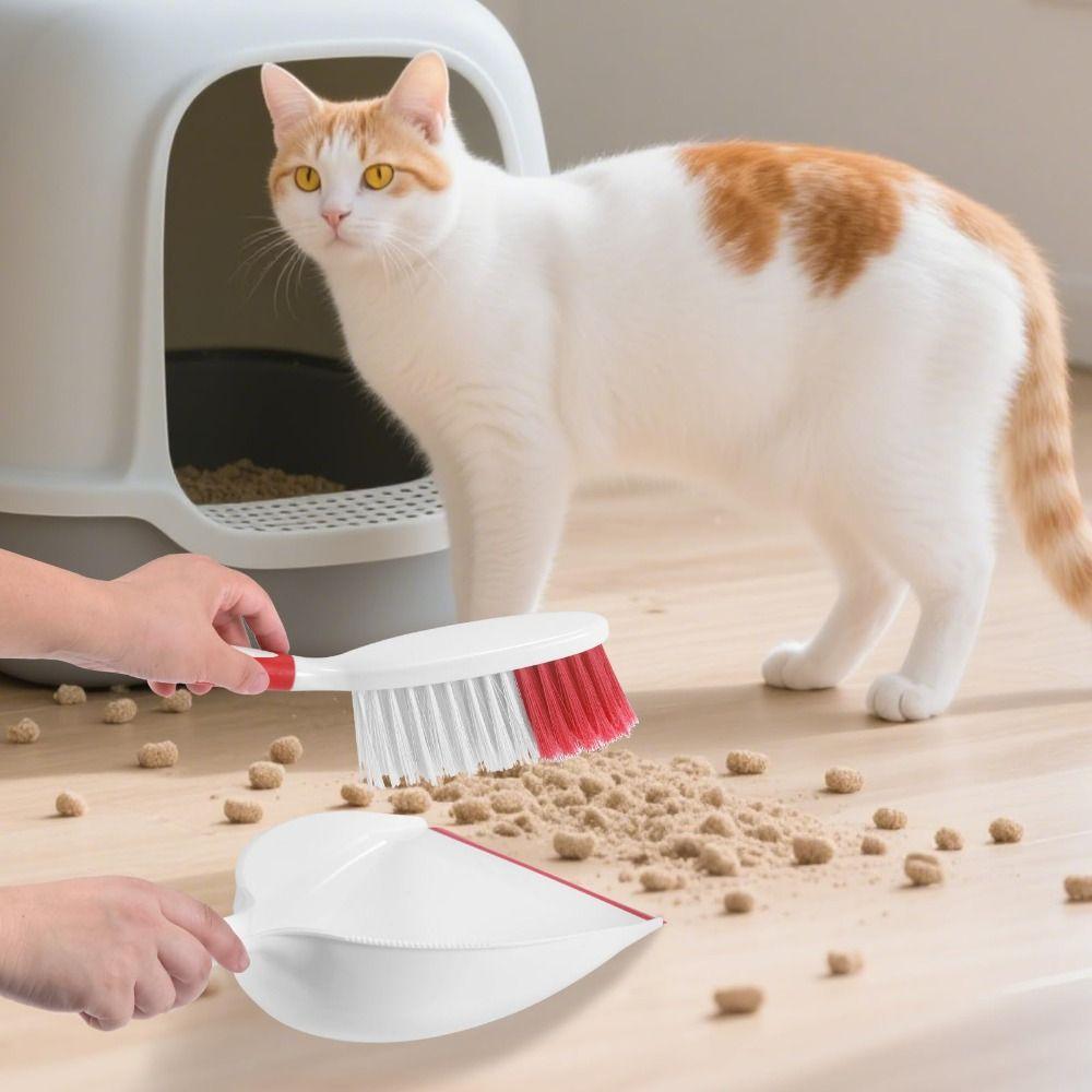 Anti-slip Grip Desktop Brush Set Wear-resistant Pet Hair Hand Broom Portable Car Dustpan  Keyboard
