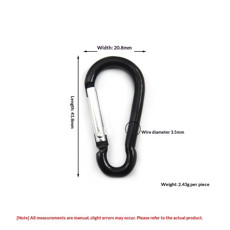 1/11/11pcs Aluminum Carabiner Key Chain Clip Outdoor Camping Keyring Snap Hook Water Bottle Buckle Kit Climbing Accessories