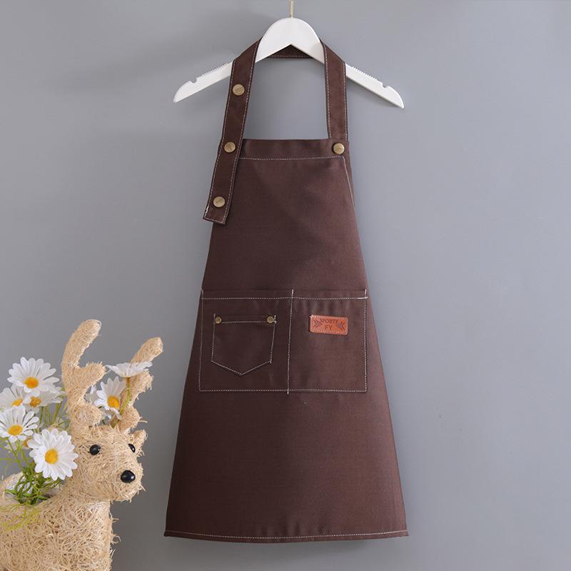 Kids' Water-Repellent Painting Apron, Polyester Cotton Canvas, Stain-Resistant