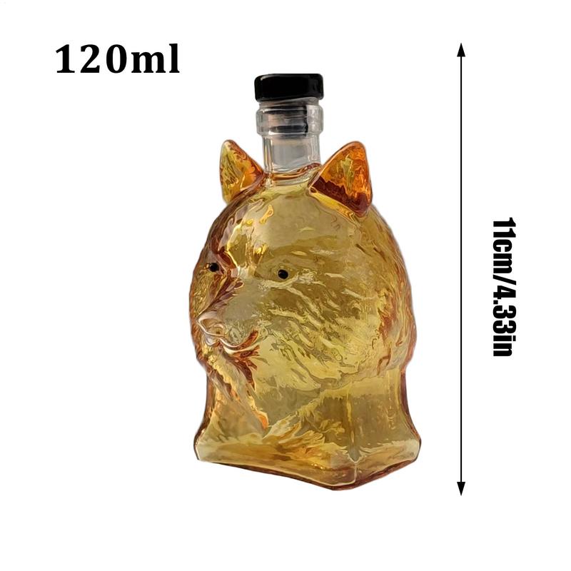 Whiskey Liquor Decanter Animal Statue Glass Bottle Whiskey Decanter Liquor Bottle Home Decorations Wine Container for Alcohol