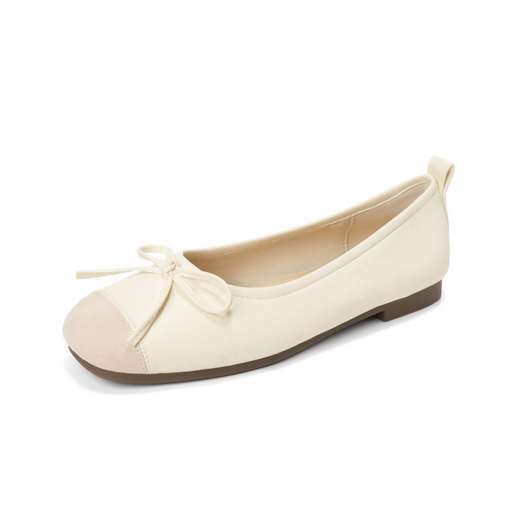 Silver ballet single shoes women's summer new French beautiful shallow mouth flat bottom ladle shoes