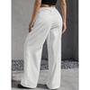 Women's Fashion Casual Stripe Print High Waist Trousers Pants & Capris