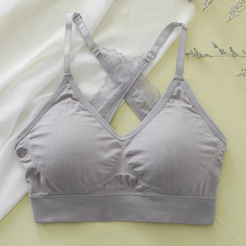 Cross Beauty Back Wrapped Chest Lace Seamless Tube Top Sexy Bra
