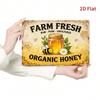 Fresh Honey Metal Wall Sign Bar Decor Tin Plate Poster