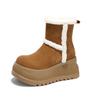 8638 Thick-soled Snow Boots for Women, Piled and Thickened In Winter, Heightened Within 2025, Non-slip and Warm Short Boots, Genuine Tide