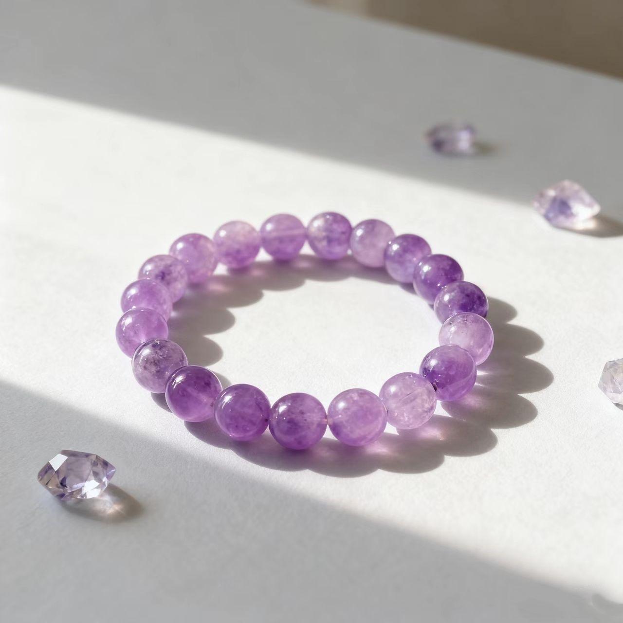 8 мм натуральный лавандовый аметист, плетеный браслет, милое и элегантное, модное украшение