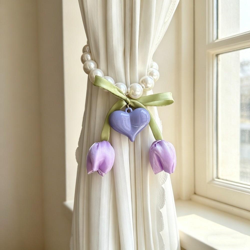 Adjustable Tulip Gauze Curtain Tie Beautifully Heart Curtain Binding Curtain Tiebacks Living Room