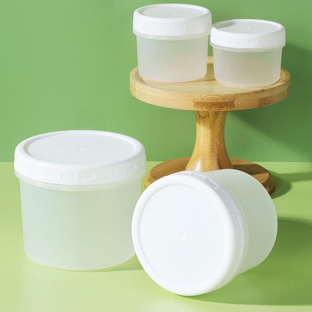 160ml/400ml Yogurt Pudding Jars with Lids, For Ice Cream, Cereal, Fruit Pudding, and Yogurt. Includes 5 Jars + 5 Sealing Lids