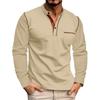Herren Langarm Herren T-Shirt Farbe Strickerei Freizeit T-Shirt