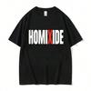 Hip Hop Graphic Tee for Men  Women  HOMIXIDE Rapper Oversized TShirt 2025 Size Black and White TShirts for Mens
