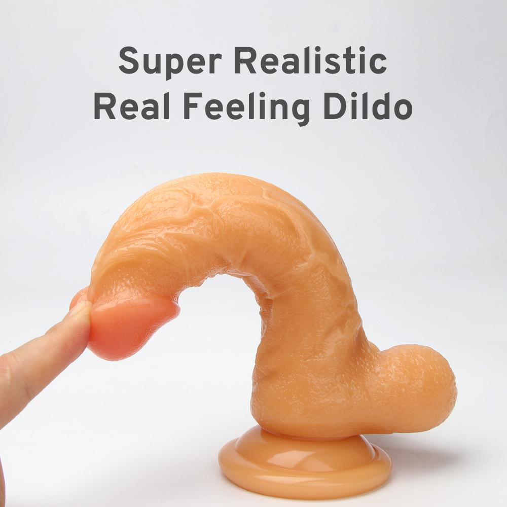 Silicone Realistic Dildo Women's Lesbian Rubber Dildo with Suction Cup Big Dick Penis Sexy Adult Toy
