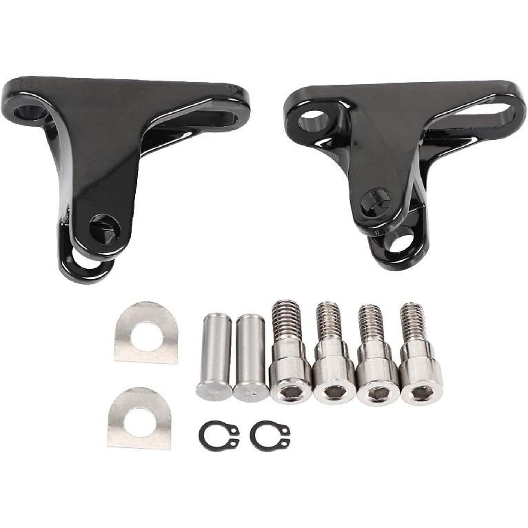 Black Rear Passenger Foot Peg Mini Mount Kit Fits for Harley Touring Road King Electra Glide Ultra Classic Street Glide 1993-later