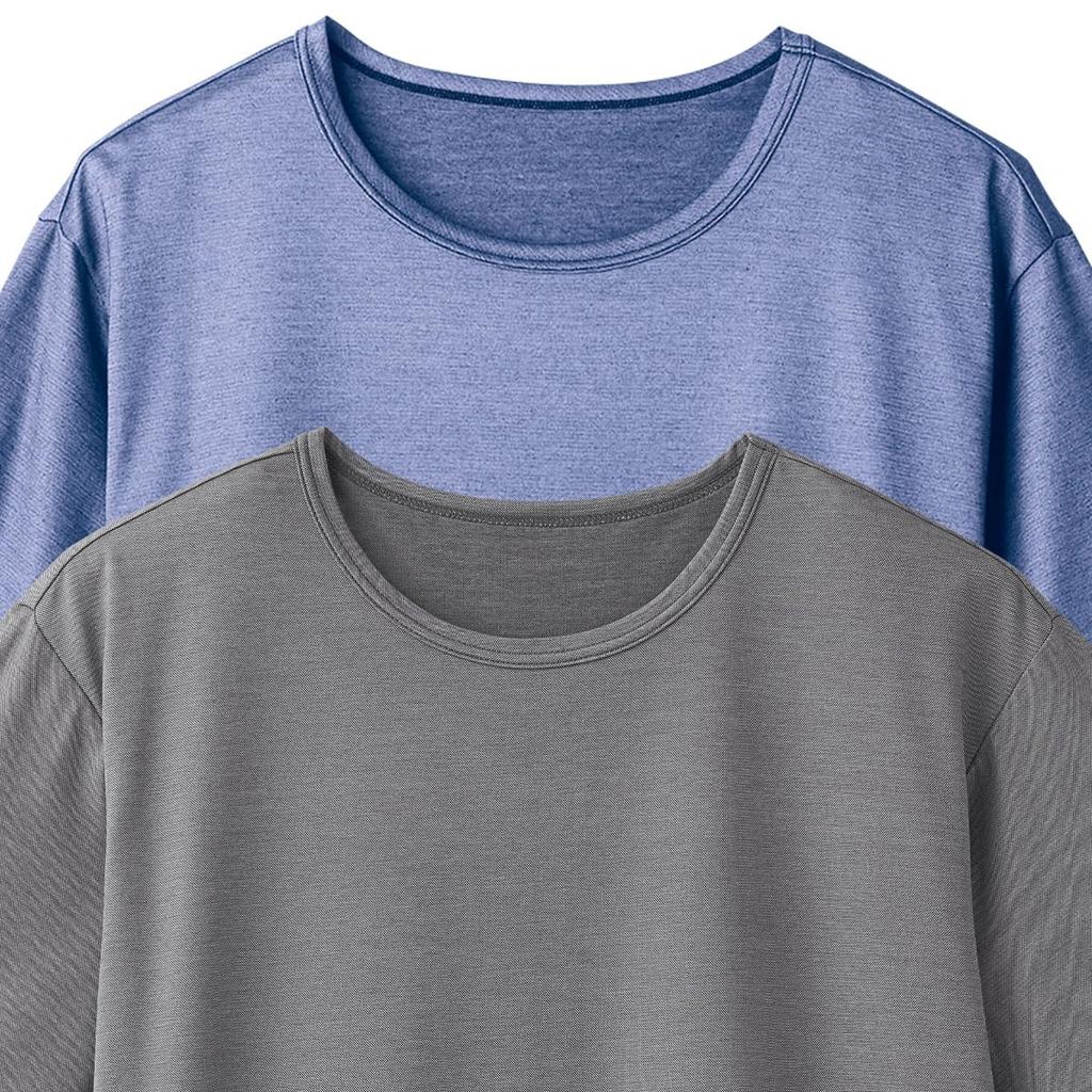 Venex Comfort Cool Recovery Short Sleeve Crew Neck Cool to the Pique Size 8300 Wear, Men's T-Shirt, Touch, Fabric, Gray, M,