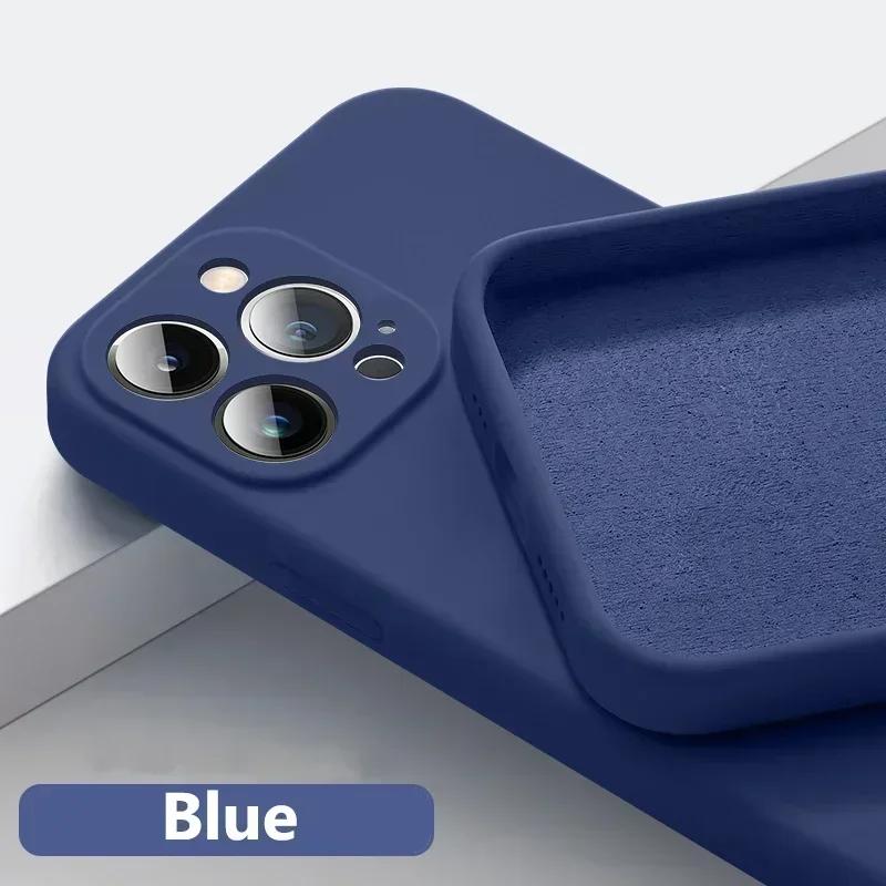 Original Liquid Silicone Phone Case For iPhone 17 16 15 11 12 13 14 Pro Max Plus Shockproof Protection Back Cover funda