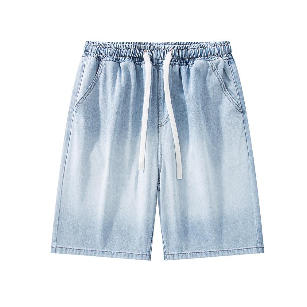 

Ледяной шелк Теннис Летние Тонкие Свободные Прямые Джинсы Эластичная Талия Кружево Средние Брюки 3XL