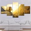 Modular Picture Printed 5 Piece Wall Canvas Art Egypt Pyramid Poster Paintings Home Decor Living Room Artwork Work No Frame
